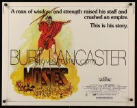 9s627 MOSES 1/2sh '76 religious Burt Lancaster, a man of wisdom & strength crushed an empire!