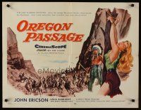 9s664 OREGON PASSAGE 1/2sh '58 artwork of Native Americans & super sexy girl tied to tree!