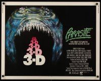 9s672 PARASITE 1/2sh '82 directed by Charles Band, the first futuristic monster movie in 3-D!