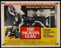 9s738 SICILIAN CLAN 1/2sh '70 Verneuil's Les Clan des Siciliens, Jean Gabin, Alain Delon