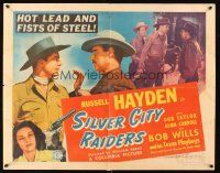 9s739 SILVER CITY RAIDERS 1/2sh '43 cowboy Russell Hayden has hot lead & fists of steel!
