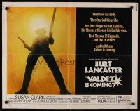 9s783 VALDEZ IS COMING 1/2sh '71 Burt Lancaster, written by Elmore Leonard, cool gunslinger image!