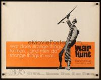 9s791 WAR HUNT 1/2sh '62 Robert Redford in his first starring role, war does strange things to men!