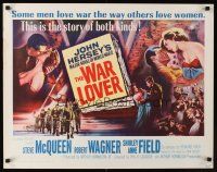 9s792 WAR LOVER 1/2sh '62 Steve McQueen & Robert Wagner loved war like others loved women!