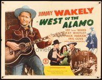 9s793 WEST OF THE ALAMO 1/2sh '46 Jimmy Wakely, Lee 'Lasses' White, Ray Whitley!