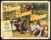 9s812 YOUNG DANIEL BOONE 1/2sh '50 David Bruce in title role in coonskin hat!