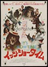 9s162 IT'S SHOWTIME Japanese '76 Roddy McDowall, Flipper & Lassie, wacky animal images!