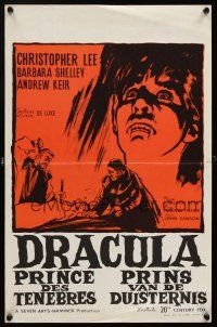 9t589 DRACULA PRINCE OF DARKNESS Belgian '66 great image of vampire Christopher Lee!