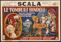 9t624 INDIAN TOMB Belgian '59 directed by Fritz Lang, art of sexy Arabian Debra Paget!
