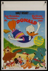9t640 LES GRANDES VACANCES DE DONALD Belgian '84 Donald Duck and friends on vacation!