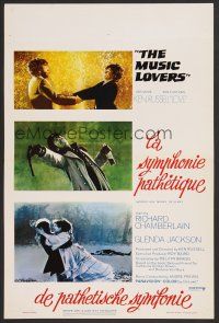 9t658 MUSIC LOVERS Belgian '71 directed by Ken Russell, Richard Chamberlain & Glenda Jackson!