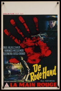 9t685 RED HAND Belgian '60 Kurt Meisel's Die rote Hand, Paul Hubschmid, Hannes Messemer