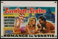 9t692 ROMANZE IN VENEDIG Belgian '62 artwork of sexy Ann Smyrner on the beach!