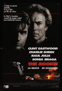 9t694 ROOKIE Belgian '90 Clint Eastwood directs & stars w/Charlie Sheen!