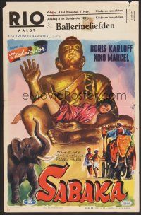 9t700 SABAKA Belgian '54 Boris Karloff, cool Wik art of elephants in India!