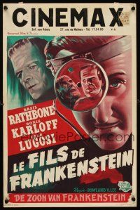 9t725 SON OF FRANKENSTEIN Belgian R50s Boris Karloff, Bela Lugosi, Basil Rathbone