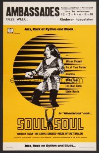9t726 SOUL TO SOUL Belgian '71 great art of Tina Turner performing from America to Africa!