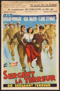 9t744 TAKE THE HIGH GROUND Belgian '53 Korean War, Richard Widmark & Karl Malden, Elaine Stewart!