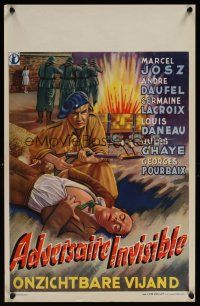 9t751 TERRORISTS Belgian '45 Jean Gatti's Adversaires invisibles, WWII action art!