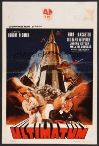 9t775 TWILIGHT'S LAST GLEAMING Belgian '77 directed by Robert Aldrich, art of nuclear threat!