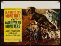 9t783 VALLEY OF GWANGI Belgian '69 Ray Harryhausen, great Ray art of cowboys battling dinosaurs!