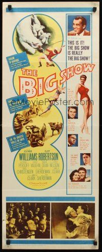 9t037 BIG SHOW insert '61 sexy Esther Williams & Cliff Robertson at circus, plus Ed Sullivan!