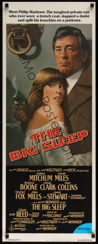 9t038 BIG SLEEP insert '78 art of Robert Mitchum & sexy Candy Clark by Richard Amsel!