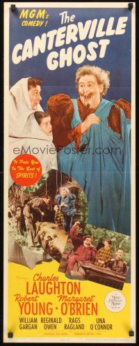 9t062 CANTERVILLE GHOST insert '44 Charles Laughton, Robert Young & Margaret O'Brien!