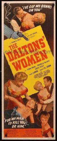 9t092 DALTONS' WOMEN insert '50 Tom Neal, bad girl Pamela Blake would kill for her man!
