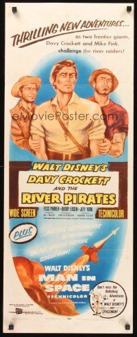 9t097 DAVY CROCKETT & THE RIVER PIRATES insert '56 Walt Disney, Fess Parker & Buddy Ebsen!