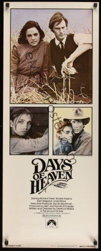 9t099 DAYS OF HEAVEN insert '78 Richard Gere, Brooke Adams, directed by Terrence Malick!