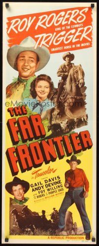 9t134 FAR FRONTIER insert '48 Roy Rogers helps patrol the United States/Mexico border!