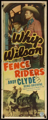 9t136 FENCE RIDERS insert '50 Whip Wilson, Andy Clyde, great cowboy images!