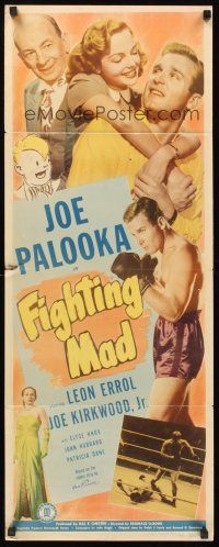 9t138 FIGHTING MAD insert '48 boxing Joe Kirkwood Jr. as Joe Palooka, Leon Errol!