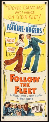 9t144 FOLLOW THE FLEET insert R53 Fred Astaire & Ginger Rogers, music by Irving Berlin!