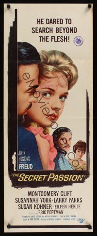 9t149 FREUD insert '63 John Huston directed, Montgomery Clift, Susannah York, The Secret Passion!