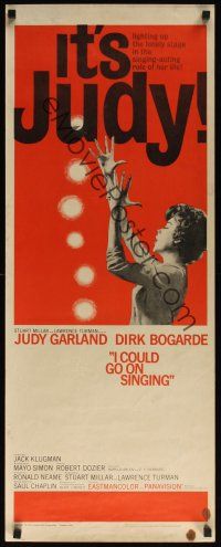 9t209 I COULD GO ON SINGING insert '63 artwork of Judy Garland performing!