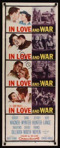 9t219 IN LOVE & WAR insert '58 U.S. Marines Robert Wagner & Jeff Hunter, Dana Wynter!