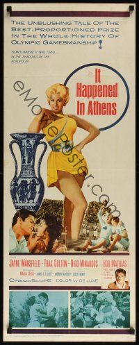 9t224 IT HAPPENED IN ATHENS insert '62 super sexy Jayne Mansfield rivals Helen of Troy, Olympics!