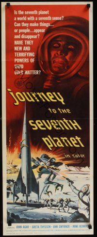 9t235 JOURNEY TO THE SEVENTH PLANET insert '61 they have terryfing powers of mind over matter!