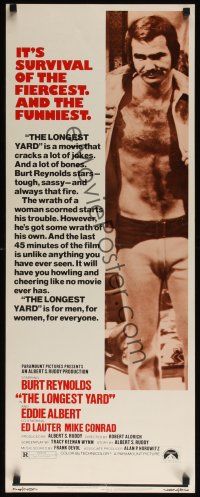 9t266 LONGEST YARD insert '74 Robert Aldrich prison football sports comedy, Burt Reynolds!