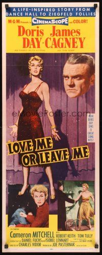 9t272 LOVE ME OR LEAVE ME insert '55 full-length sexy Doris Day as famed Ruth Etting, James Cagney!