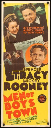 9t294 MEN OF BOYS TOWN insert '41 Spencer Tracy as Father Flanagan, Mickey Rooney