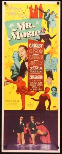 9t300 MR. MUSIC insert '50 Bing Crosby, Groucho Marx, Charles Coburn, Ruth Hussey, Robert Stack