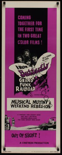 9t303 MUSICAL MUTINY/WEEKEND REBELLION insert '70 Iron Butterfly, Grand Funk Railroad!