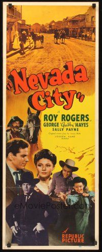 9t310 NEVADA CITY insert '41 cowboy Roy Rogers, George Gabby Hayes, Sally Payne