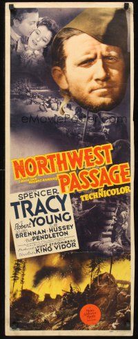 9t317 NORTHWEST PASSAGE insert '40 Spencer Tracy, Robert Young, Ruth Hussey, Kenneth Roberts book!