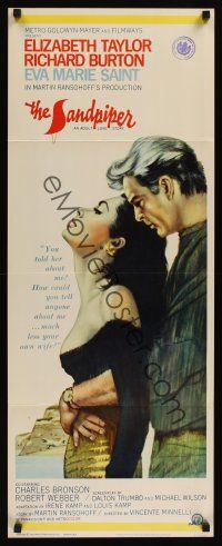 9t369 SANDPIPER insert '65 great romantic art of Elizabeth Taylor & Richard Burton!