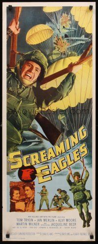 9t371 SCREAMING EAGLES insert '56 the blazing untold story of the 101st Airborne's Hell Raiders!