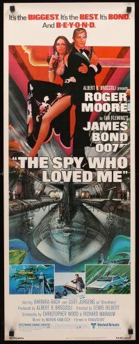 9t394 SPY WHO LOVED ME insert '77 great art of Roger Moore as James Bond 007 by Bob Peak!